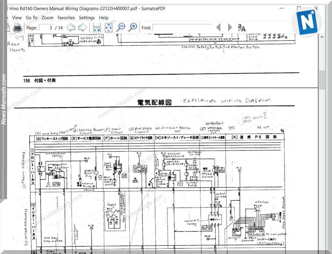 Hino Rd160 Owners Manual Wiring Diagrams