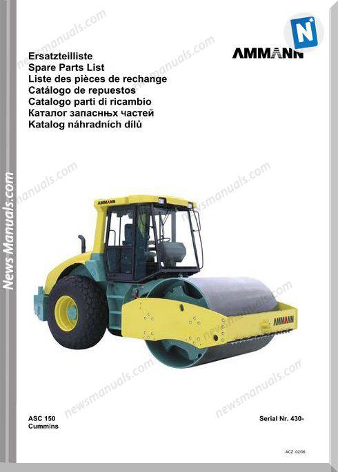 Ammann 0602 Asc150 Parts Catalogue
