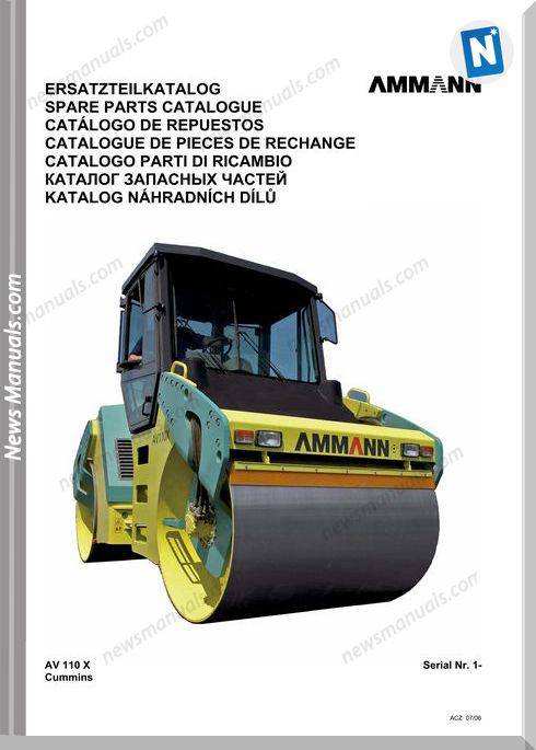 Ammann 0607 Av110X Parts Catalogue