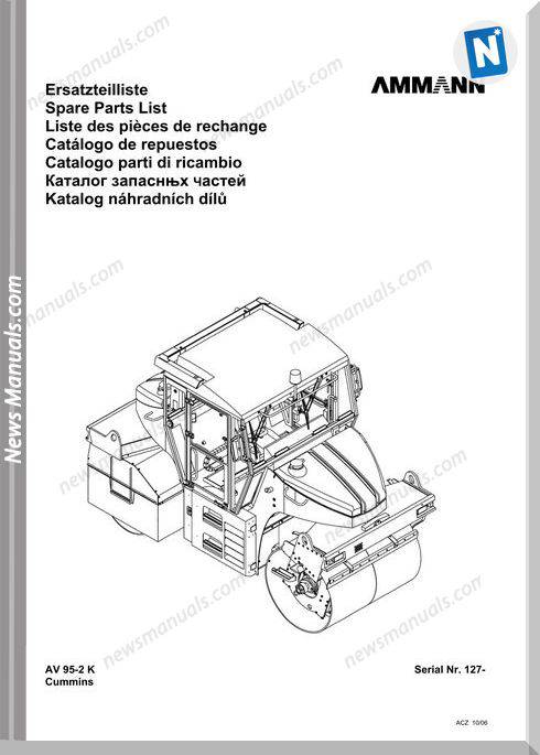 Ammann 0610 Av95 2 K Parts Catalogue