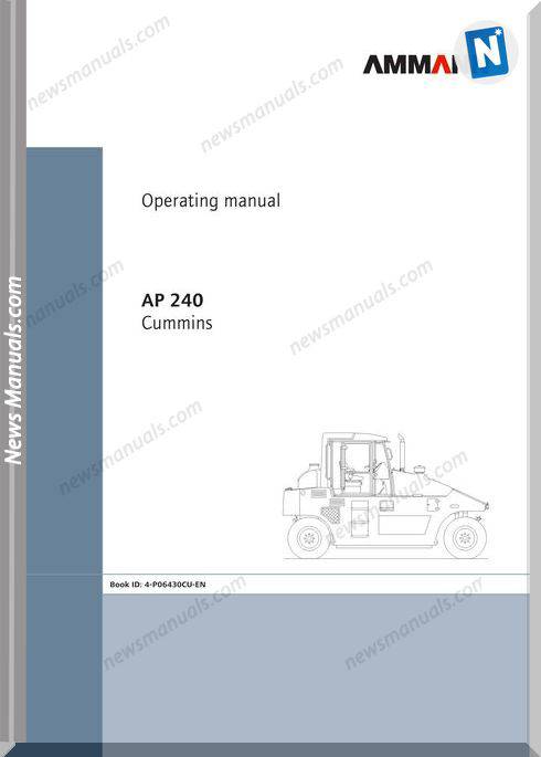 Ammann Ap240 Operating Specification Maintenance Manual