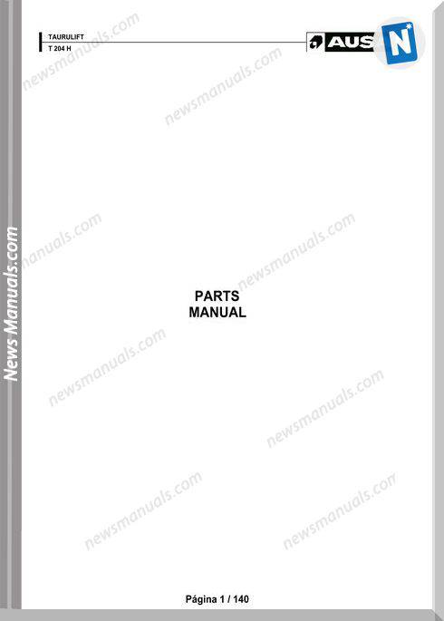 Ausa T 204 H Parts Manual Katalog Delova