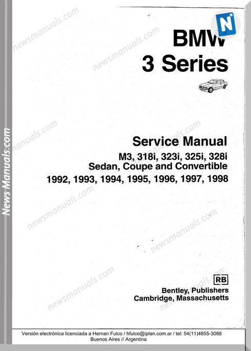 Bmw 3 Series Service Manual Bentley Publishers