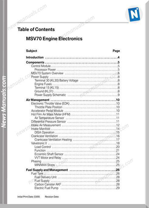 Bmw Education Info Msv70 Engine Electronics