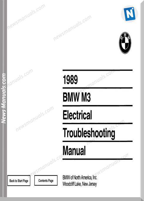 Bmw M3 1989 Electrical Troubleshooting Manual