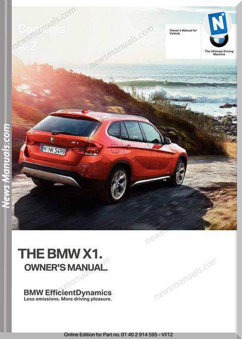 Bmw X1 Series 2012 Owners Manual