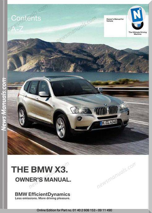 Bmw X3 Series 2012 Owners Manual
