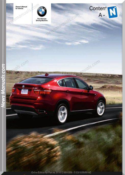 Bmw X5 X6 Series 2011 Owners Manual