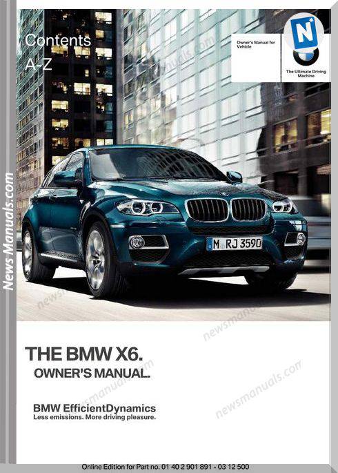 Bmw X6 Series 2013 Owners Manual
