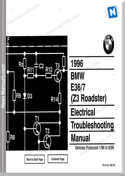 Bmw Z3 1996 Roadster Electrical Troubleshooting Manual