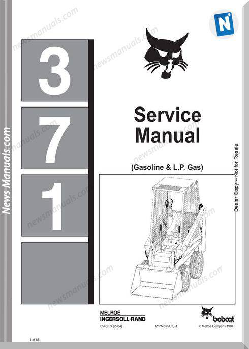 Bobcat 371 Service Manual