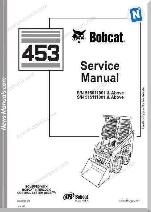 Bobcat 453 Service Manual