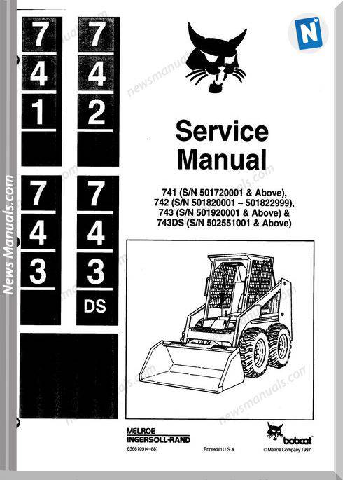 Bobcat 741 742 743 743Ds Service Manual