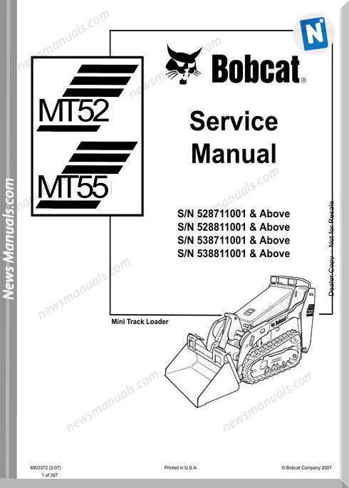 Bobcat Mt52 55 Service Manual