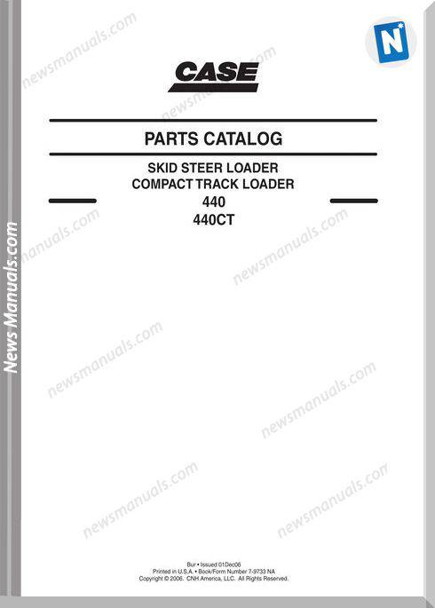 Case 440 440Ct Compact Track Loader Parts Catalogue