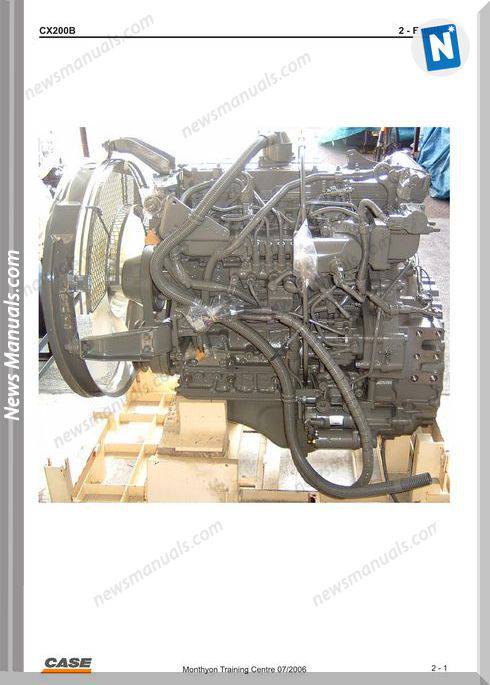 Case Cx200B Engine Training Manual English