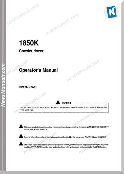 Case Dozer Crawler 1850K Operators Manual