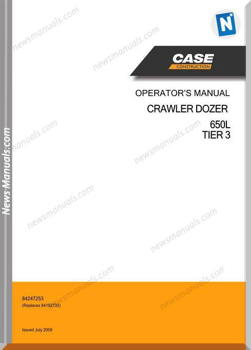 Case Dozer Crawler 650L Operators Manual