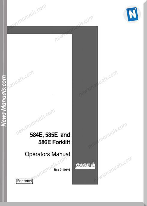 Case Forklift E Series Operators Manual