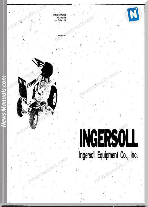 Case Ingersoll Tractor 112B114B116B 8-3100 Part Catalog