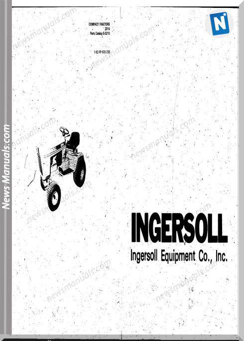 Case Ingersoll Tractor Model 2014(8-3210) Parts Catalog