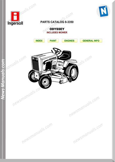 Case Ingersoll Tractor Odyssey 8-3350 Parts Catalog