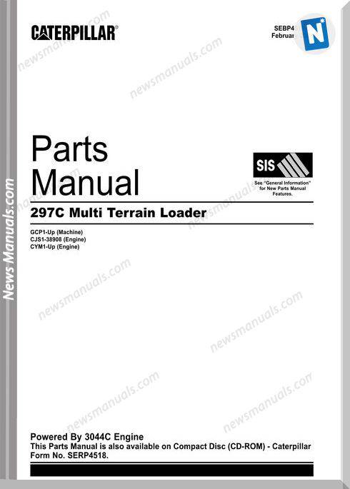 Caterpillar 297 Models Parts Manual