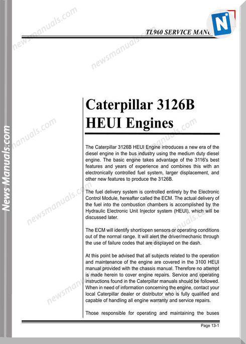 Caterpillar 3126B Heui Engines Service Manual