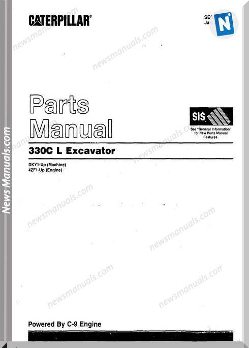 Caterpillar 330C L Excavators Models Parts Manual