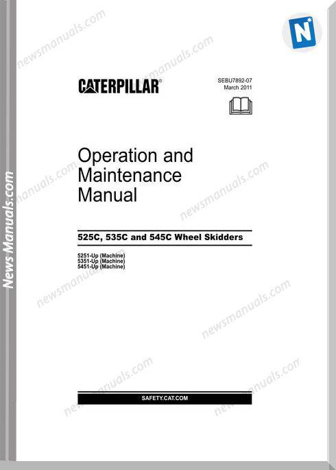 Caterpillar 525C Skidder Operation Manual