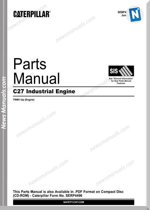 Caterpillar C27 Industrial Engine Parts Manual