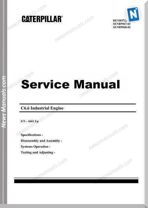 Caterpillar C6.6 Industrial Engine Service Manual