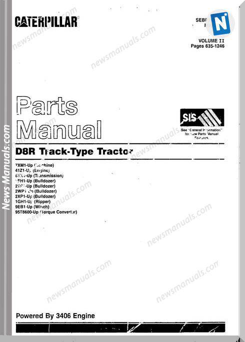 Caterpillar D8R Parts Manual Sebp3245