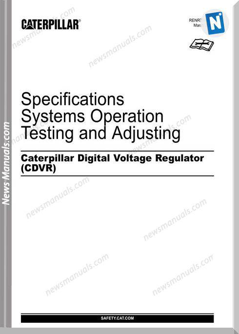 Caterpillar Operation Testing Adjusting Digital Voltage Regulator