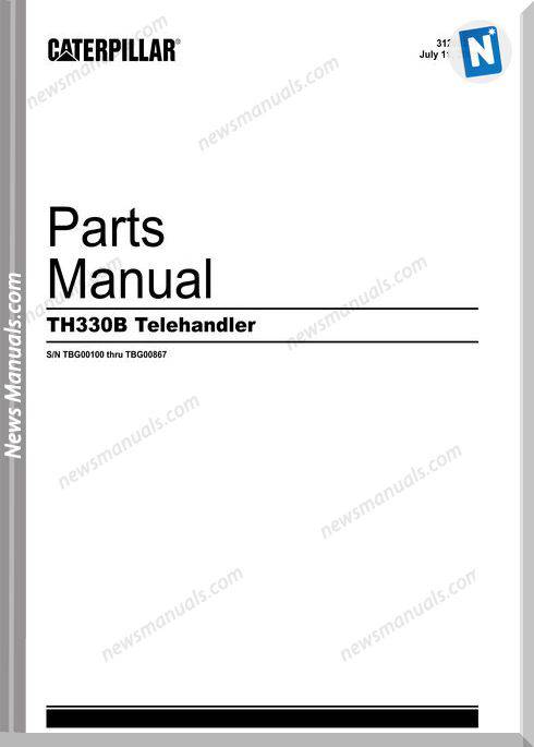 Caterpillar Telehander Th330B (Tbg) Parts Manual