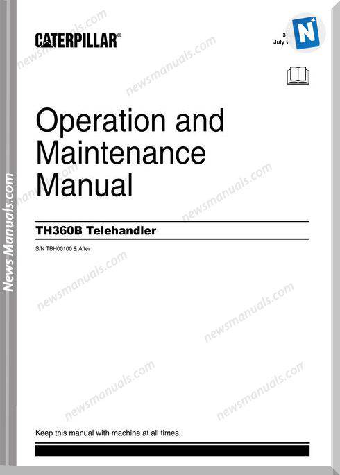 Caterpillar Telehander Th360B (Tbh) Operation Manual