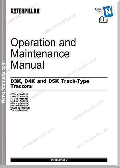 Caterpillar Tractor Dozer D3K,D4K,D5K Maintenance Manual