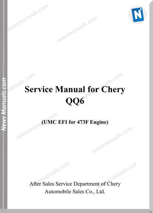 Chery Qq6 Umc Efi For 473F Engine Service Manual