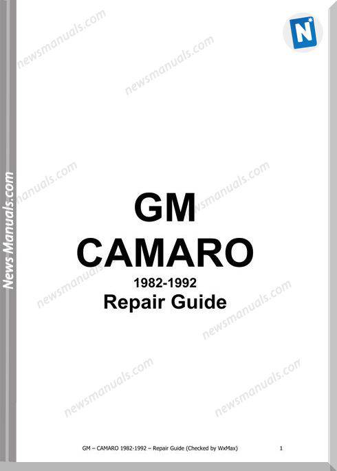 Chevrolet Camaro Repair Guide 1982 1992