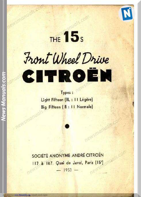 Citroen Front Wheel Drive Repair Manual