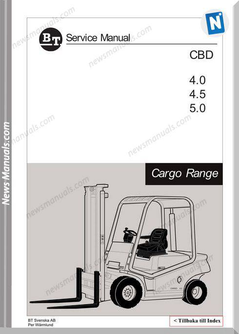 Clark Forklift Cargo Range Cbd 40-50 Service Manual