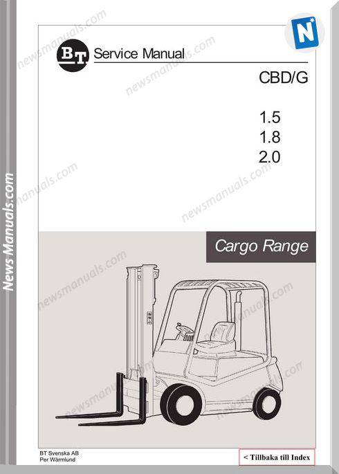 Clark Forklift Cargo Range Cbd Cbg 15-20 Service Manual