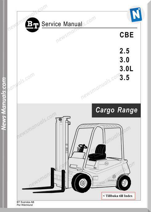 Clark Forklift Cargo Range Cbe 25-35 Service Manual