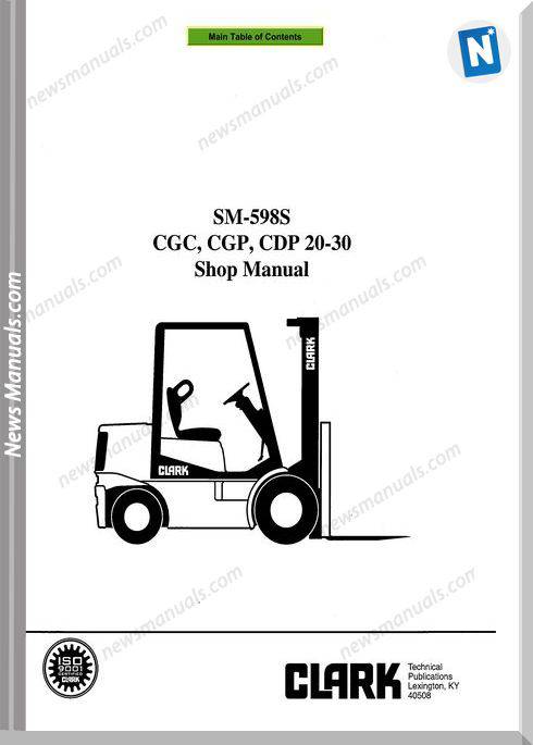 Clark models 598S Service Manual