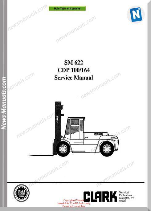 Clark models 622 Service Manual