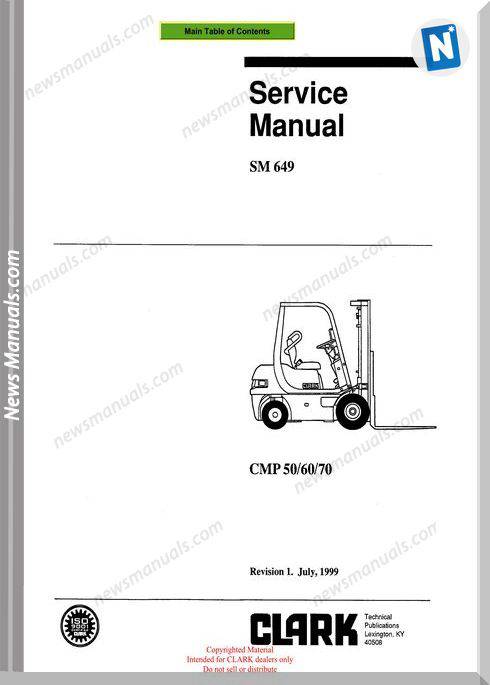 Clark models 649 Service Manual