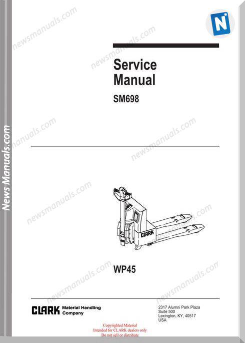 Clark models 698 Service Manual