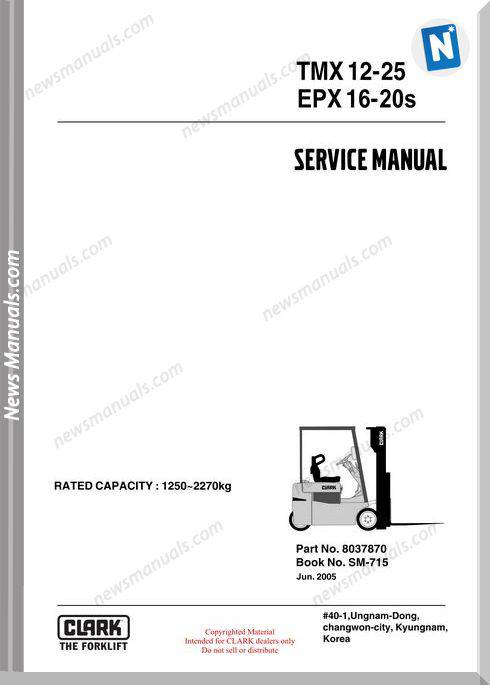 Clark models 715 Service Manual