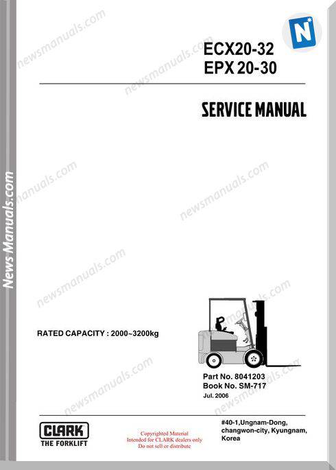 Clark models 717 Service Manual