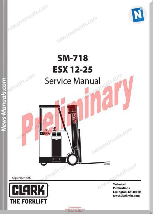 Clark models 718 Service Manual